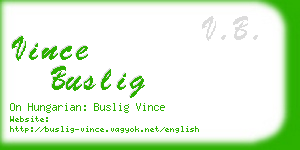 vince buslig business card